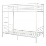 Premium Metal Twin over Twin Bunk Bed - White