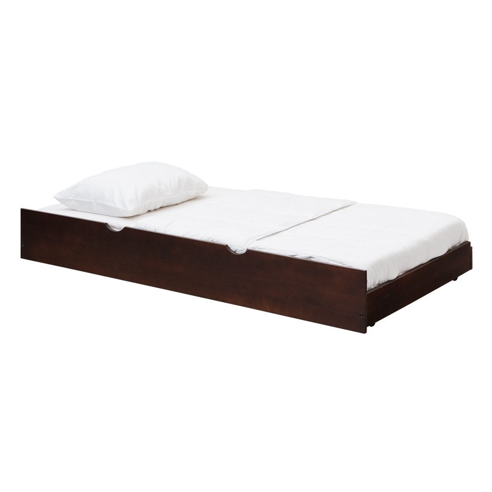 Solid Wood Twin Trundle Bed - Espresso