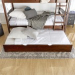 Solid Wood Twin Trundle Bed - Espresso