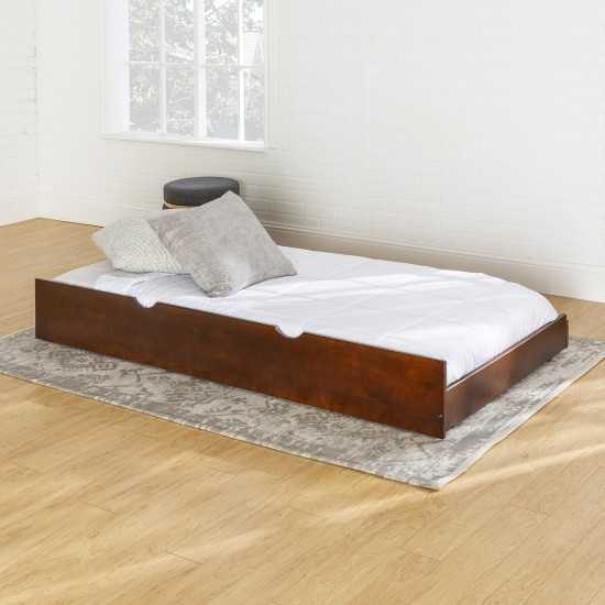 Solid Wood Twin Trundle Bed - Espresso