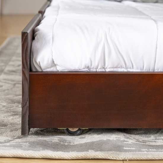 Solid Wood Twin Trundle Bed - Espresso