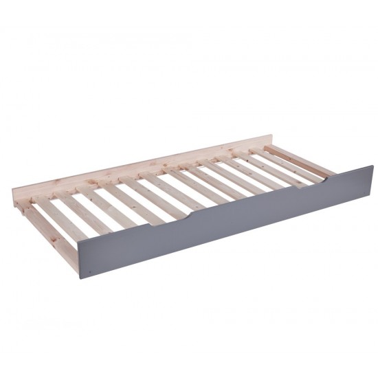 Solid Wood Twin Trundle Bed - Grey