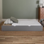Solid Wood Twin Trundle Bed - Grey