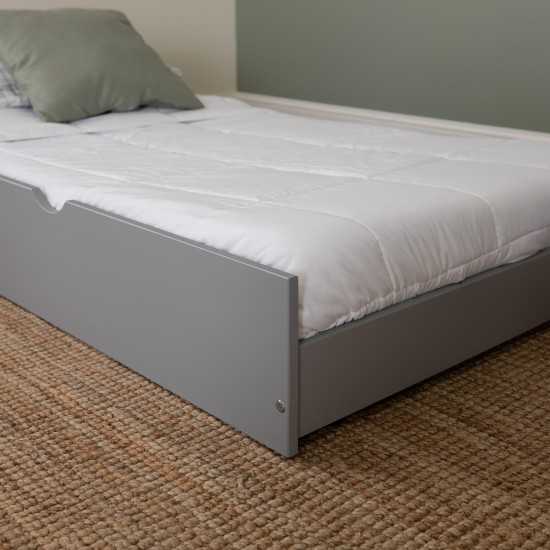 Solid Wood Twin Trundle Bed - Grey
