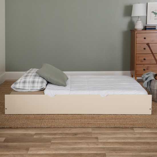 Solid Wood Twin Trundle Bed - White