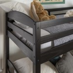 Solid Wood Twin over Twin Bunk Bed - Black