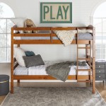 Solid Wood Twin over Twin Bunk Bed - Cherry