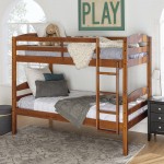 Solid Wood Twin over Twin Bunk Bed - Cherry