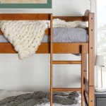 Solid Wood Twin over Twin Bunk Bed - Cherry