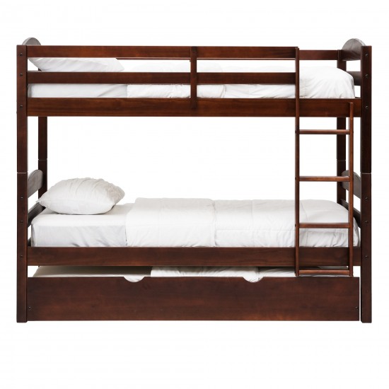 Solid Wood Twin over Twin Bunk Bed and Storage/Trundle Bed - Espresso