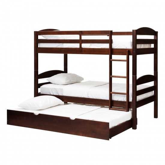 Solid Wood Twin over Twin Bunk Bed and Storage/Trundle Bed - Espresso