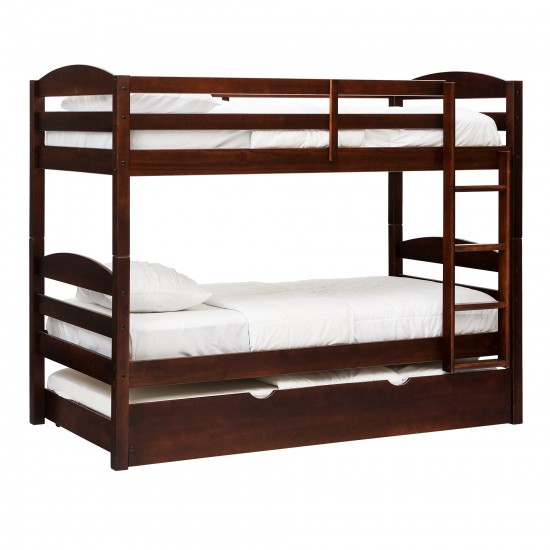 Solid Wood Twin over Twin Bunk Bed and Storage/Trundle Bed - Espresso