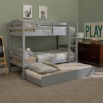 Solid Wood Twin over Twin Bunk Bed and Storage/Trundle Bed - Grey