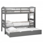 Solid Wood Twin over Twin Bunk Bed and Storage/Trundle Bed - Grey