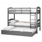 Solid Wood Twin over Twin Bunk Bed and Storage/Trundle Bed - Grey