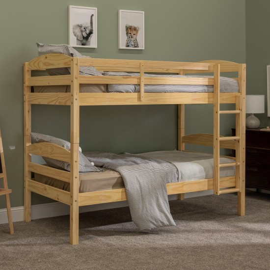 Solid Wood Twin over Twin Bunk Bed - Natural