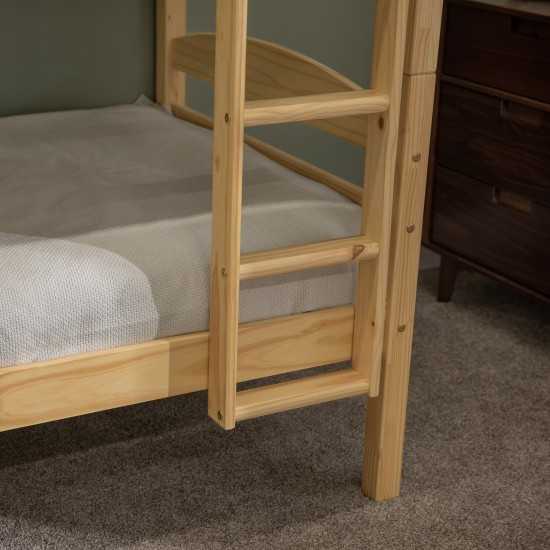 Solid Wood Twin over Twin Bunk Bed - Natural