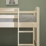 Solid Wood Twin over Twin Bunk Bed - White