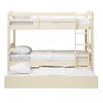 Solid Wood Twin over Twin Bunk Bed and Storage/Trundle Bed - White