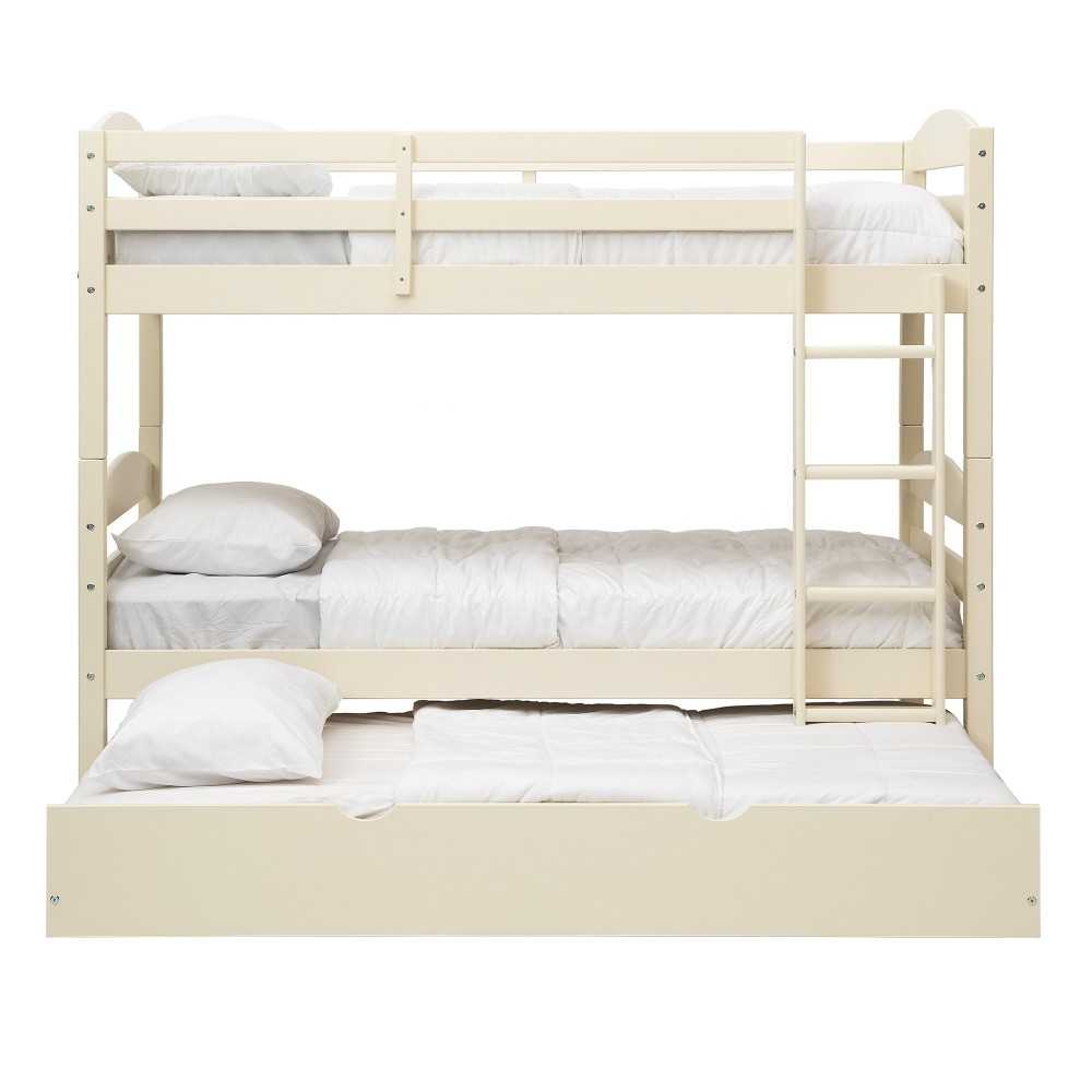 Solid Wood Twin over Twin Bunk Bed and Storage/Trundle Bed - White Solid Wood Twin over Twin Bunk Bed and Storage/Trundle Bed - White