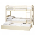 Solid Wood Twin over Twin Bunk Bed and Storage/Trundle Bed - White