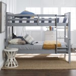 Solid Wood Twin over Twin Mission Design Bunk Bed - Grey