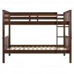 Solid Wood Twin over Twin Mission Design Bunk Bed - Walnut