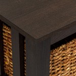 Mission Storage Coffee Table with Baskets - Espresso