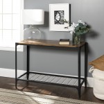 Angle Iron 44" Rustic Entryway Table - Barnwood