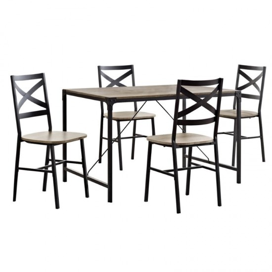 5-Piece Wood Dining Set - Driftwood