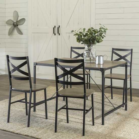 5-Piece Wood Dining Set - Driftwood