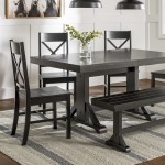 6-Piece Wood Dining Set - Antique Black