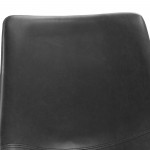 24" Industrial Faux Leather Counter Stools, Set of 2 - Black