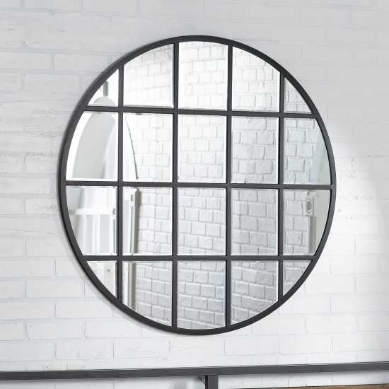 40" Modern Round Window Wall Mirror