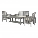 Outdoor Chat Set - Grey Wash, OGWLSCH6GW