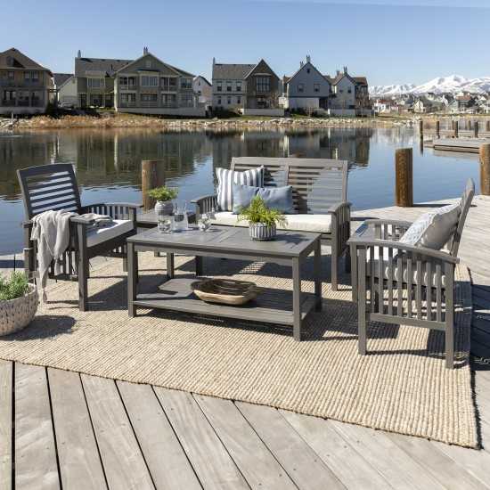 Outdoor Chat Set - Grey Wash, OGWLSCH6GW