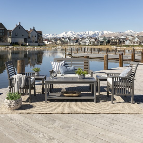 Outdoor Chat Set - Grey Wash, OGWLSCH6GW