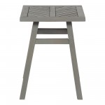 Vincent Outdoor Chevron Side Table - Grey Wash