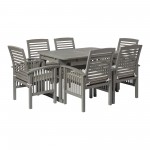 7-Piece Classic Outdoor Patio Dining Set - Grey Wash