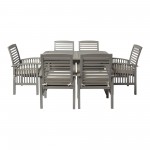 7-Piece Classic Outdoor Patio Dining Set - Grey Wash