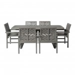 7-Piece Extendable Outdoor Patio Dining Set - Grey Wash