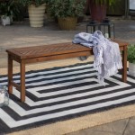 Vincent 53" Modern Patio Dining Bench - Brown