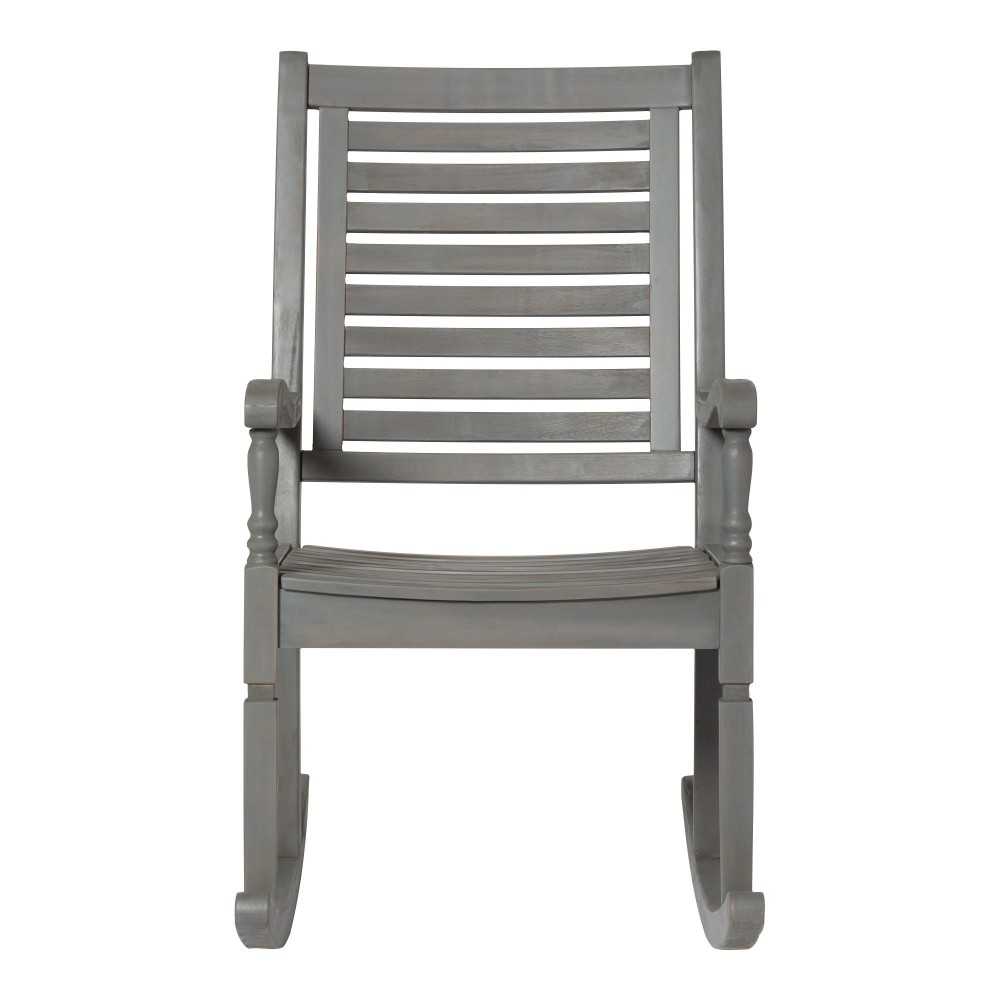 Patio Wood Rocking Chair - Gray Wash