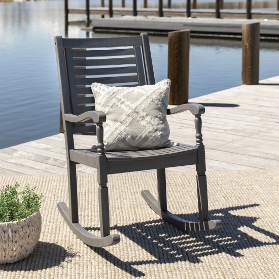 Patio Wood Rocking Chair - Gray Wash