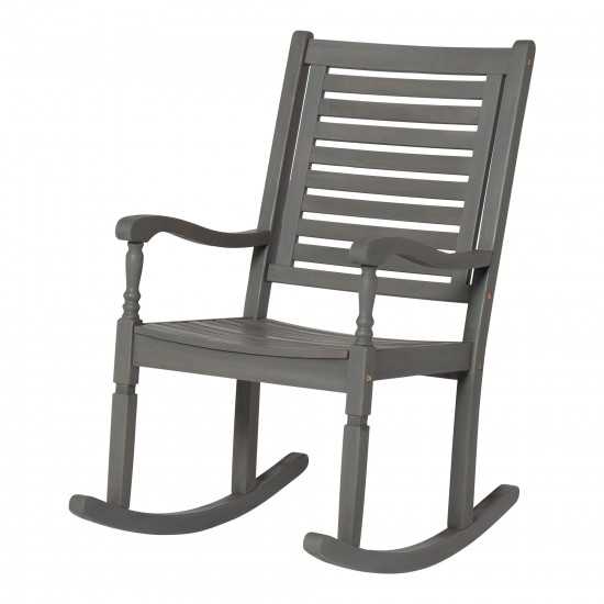 Patio Wood Rocking Chair - Gray Wash