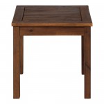 20" Simple Outdoor Side Table - Dark Brown