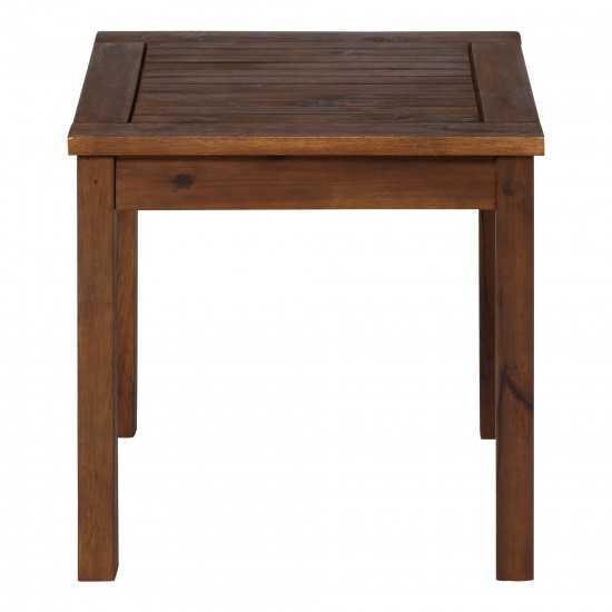 20" Simple Outdoor Side Table - Dark Brown