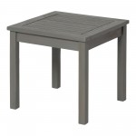 20" Simple Outdoor Side Table - Grey Wash