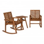 Vincent Outdoor Chevron Rocking Chair - Brown