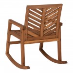 Vincent Outdoor Chevron Rocking Chair - Brown